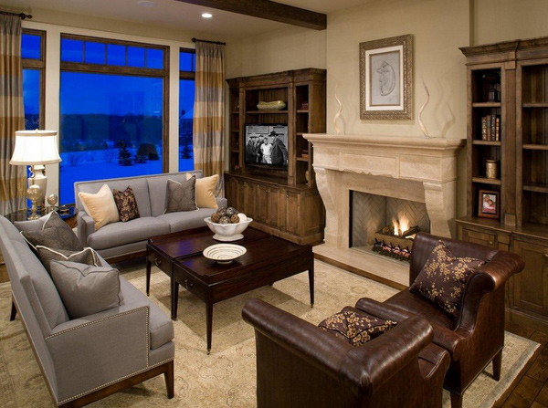 brown living rooms