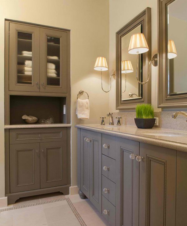 15 Traditional Tall Bathroom Cabinets Design | Home Design ...