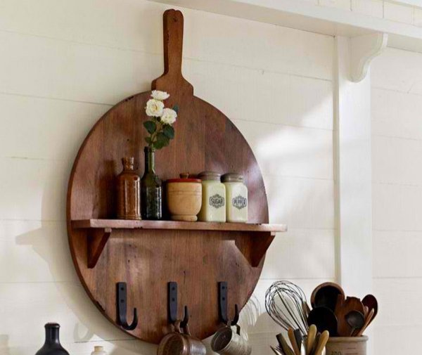 Cuisine Board Shelf with Hooks