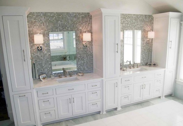 tall linen cabinets for bathroom