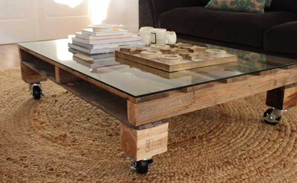 wheeled Pallet Table