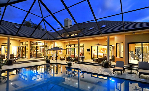 stylish pool enclosure