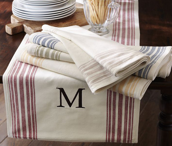 Yarn Dyed Stripe Table Runner