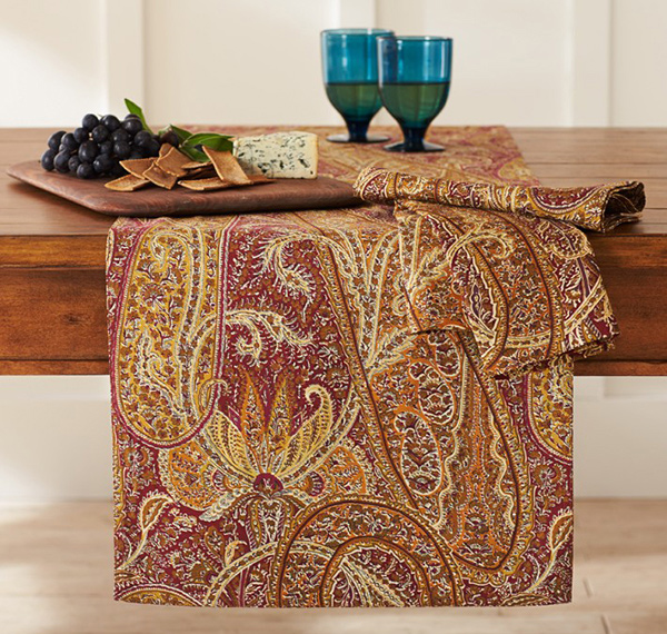 Aurora Paisley Print Table Runner