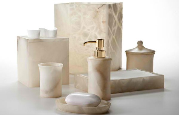 Alisa Cream Alabaster Bath Collection by Labrazel