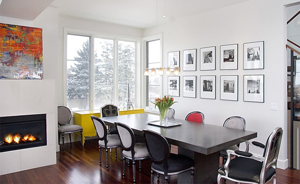 Dining Room with Custom Concrete Table