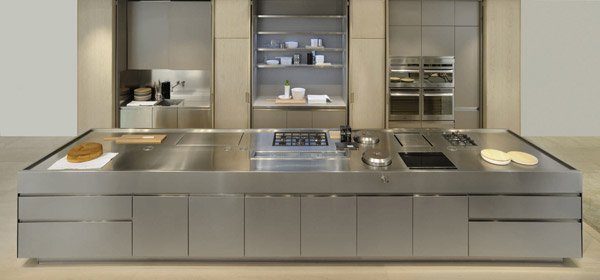 stainless metal island