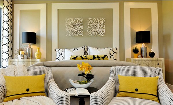 Yellow and Grey Bedroom Designs