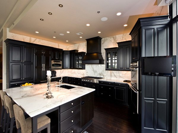 Black Kitchen Cabinets