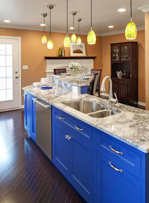 16 Nicely Painted Kitchen Cabinets | Home Design Lover