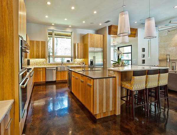 15 Different Kitchen Flooring Designs | Home Design Lover