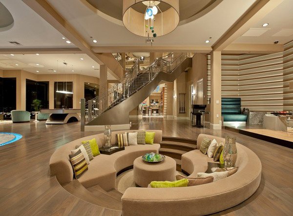 circular sunken living area