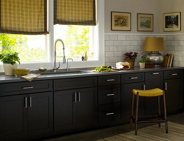 dark kitchen cabinets