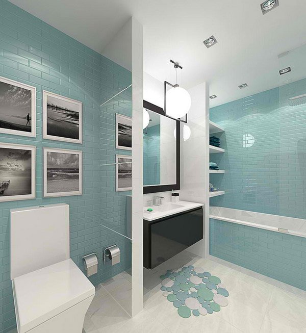 Turquoise Grey And White Bathroom Accessories / Fit And Fashion Chicago