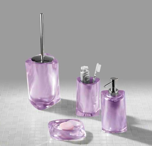 Twist Lilac Bathroom Accessories