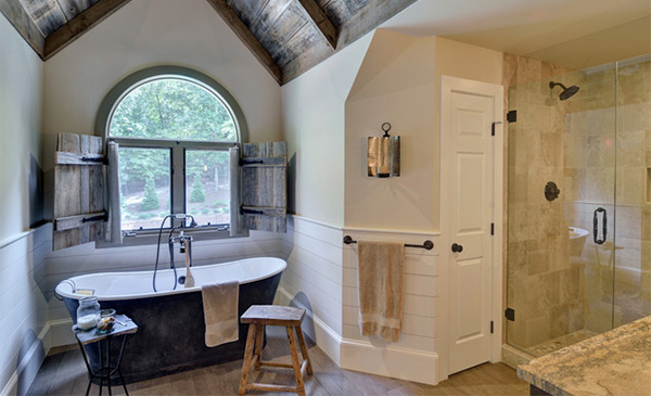 Master Rustic Bedroom and Bathroom