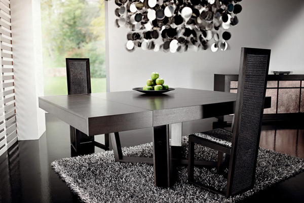 modern square dining room sets