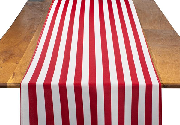 Red & White Stripe Table Runner