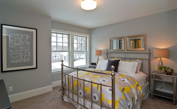 Yellow and Grey Bedroom Designs