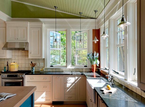 best kitchen design with 2 windows