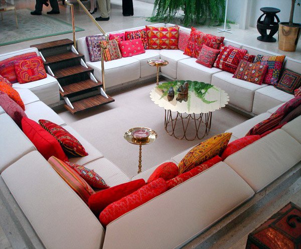 sunken living rooms