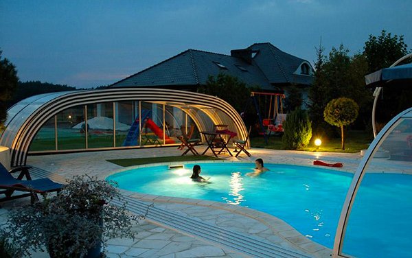 stylish pool enclosure