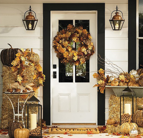 Fall Porch Door halloween