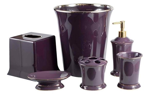 Regal Purple Bathroom Accessories