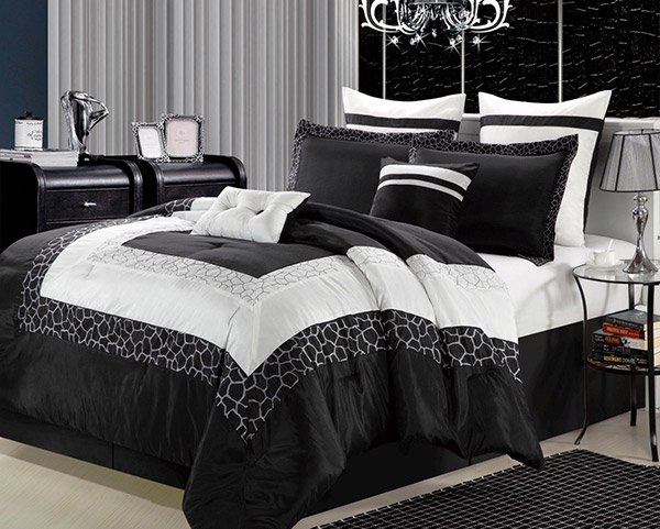 black white bedding sets queen