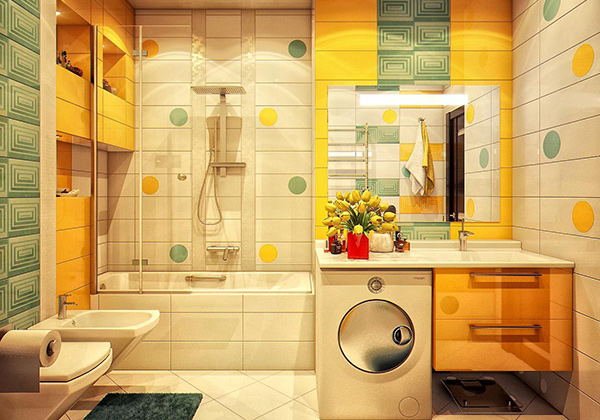 Bathroom of Yellow Green