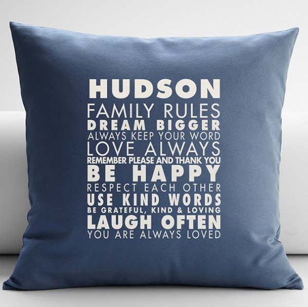 Family Rules Pillow