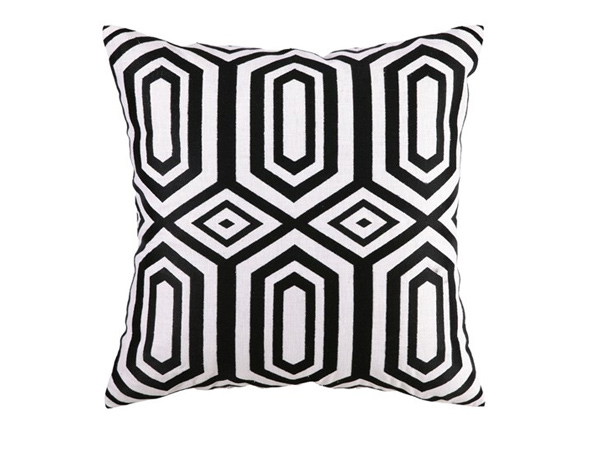 Black Embroidered Pillow