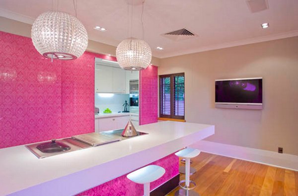 pink kitchens