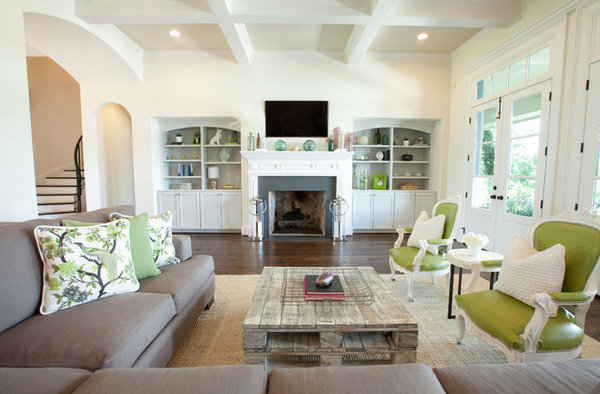 grey green living rooms