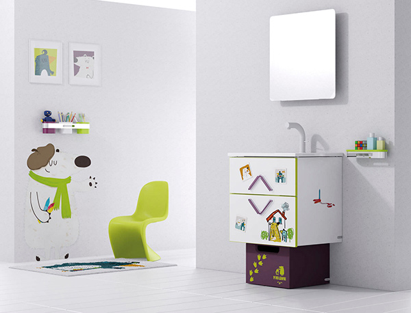 Child Washbasin Bath Cabinet