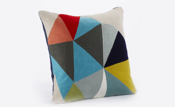 Color Wheel Linen/Wool Decorative Pillow