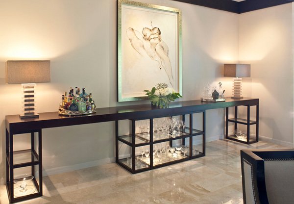 modern contemporary buffet table