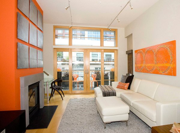 15 Luscious Orange And White Living Rooms Home Design Lover