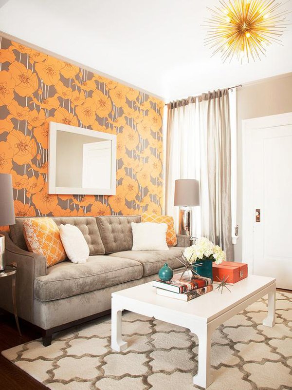 15 Luscious Orange And White Living Rooms Home Design Lover