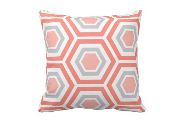 Modern Hexagon Pattern Pillow