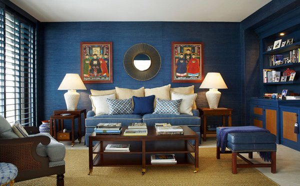 15 Interesting Combination Of Brown And Blue Living Rooms Home Design Lover