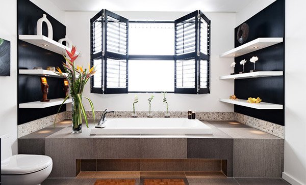 Contemporary Home Bathroom Shelves