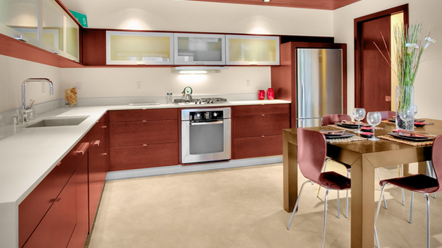 L shaped kitchen