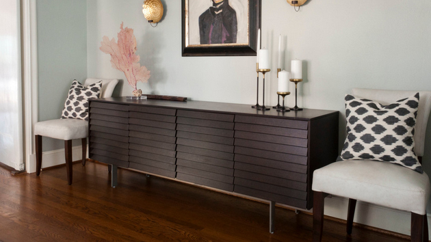 long buffet table for dining room