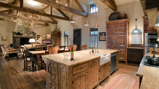 15 perfectly distressed wood kitchen designs | home design lover
