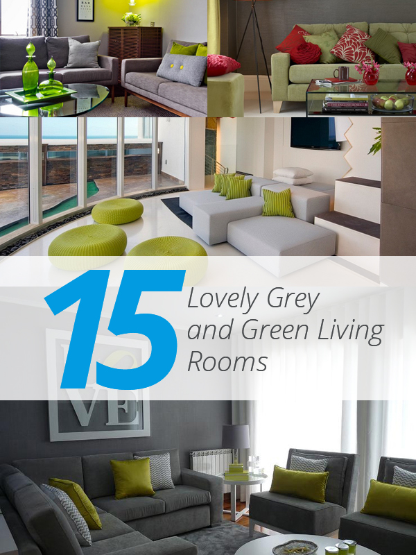 15 Lovely Grey and Green Living Rooms Home Design Lover