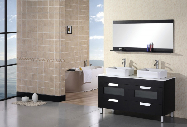 Design Element DEC019 Francesca Double Sink Vanity Set