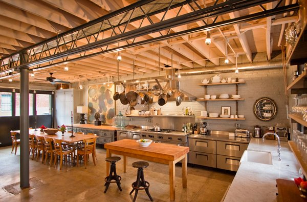 exposed wooden beams