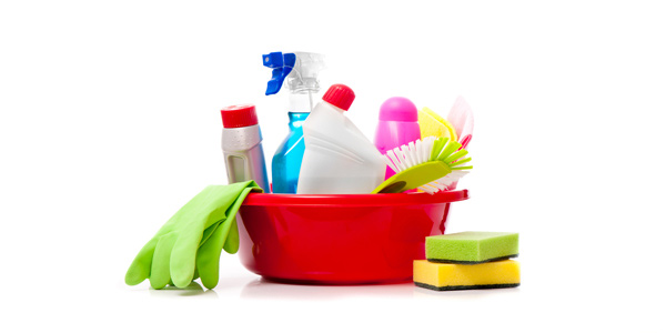 Keep chemicals and cleaning materials well