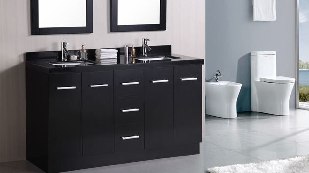 Bathroom Black Vanity - Amazon Com 48 Black Bathroom Vanity Cabinet ...